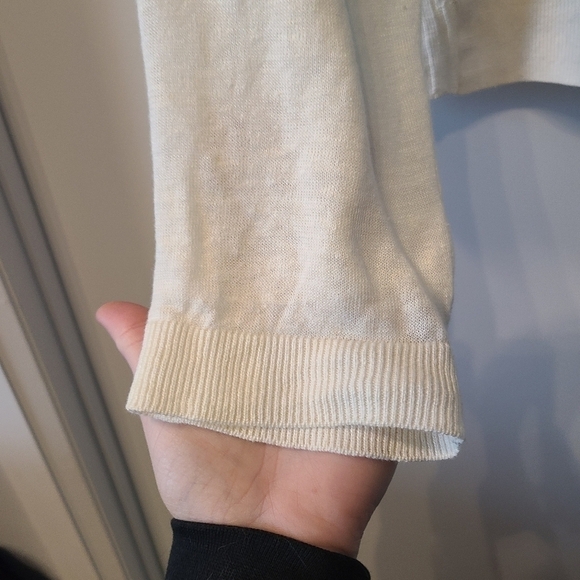 Acne Studios Phira Linen 100% linen sweater in WHITE - Picture 4 of 12